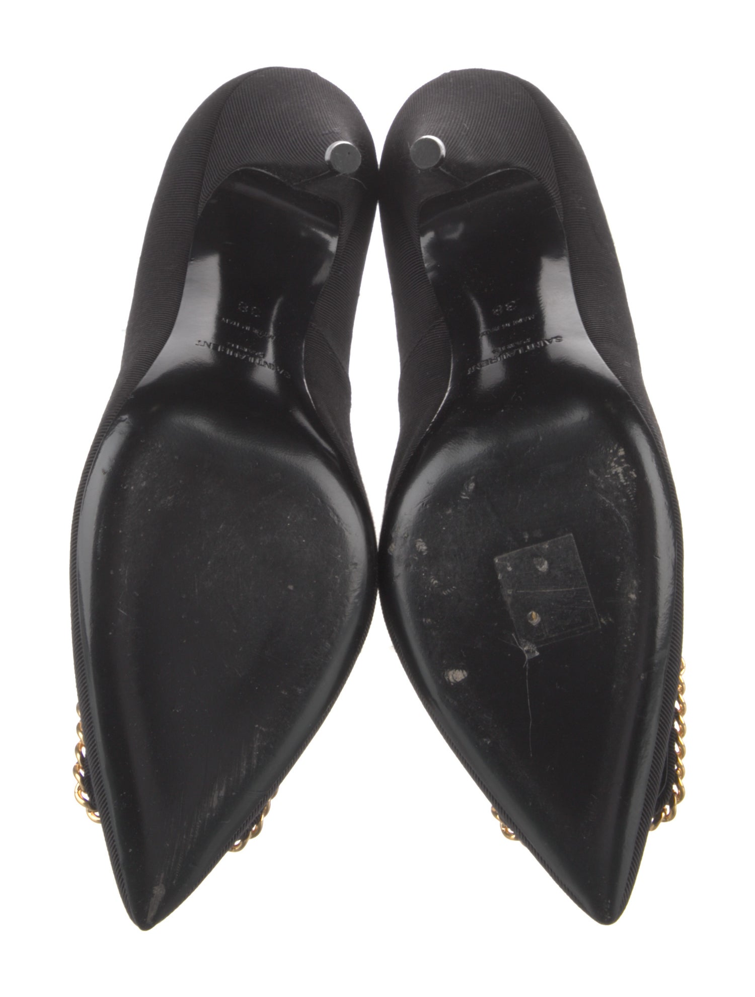 Saint Laurent Chain-Link Accents Pumps